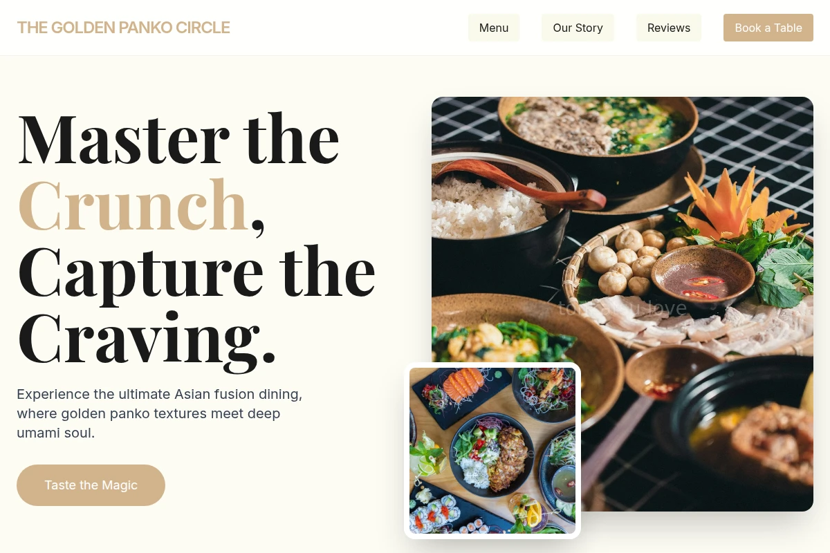 Golden Asian Fusion Food